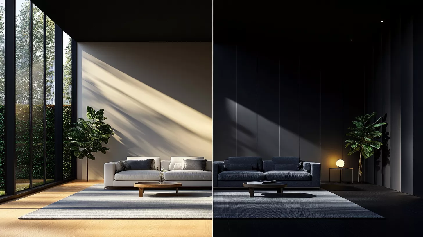 تأثير الألوان والإضاءة على المساحات: الفرق بين الدرجات الفاتحة والداكنة